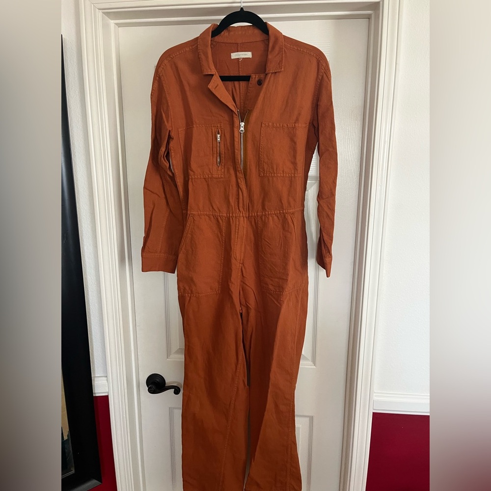 Outerknown Terracotta Jumpsuit with Button Detail